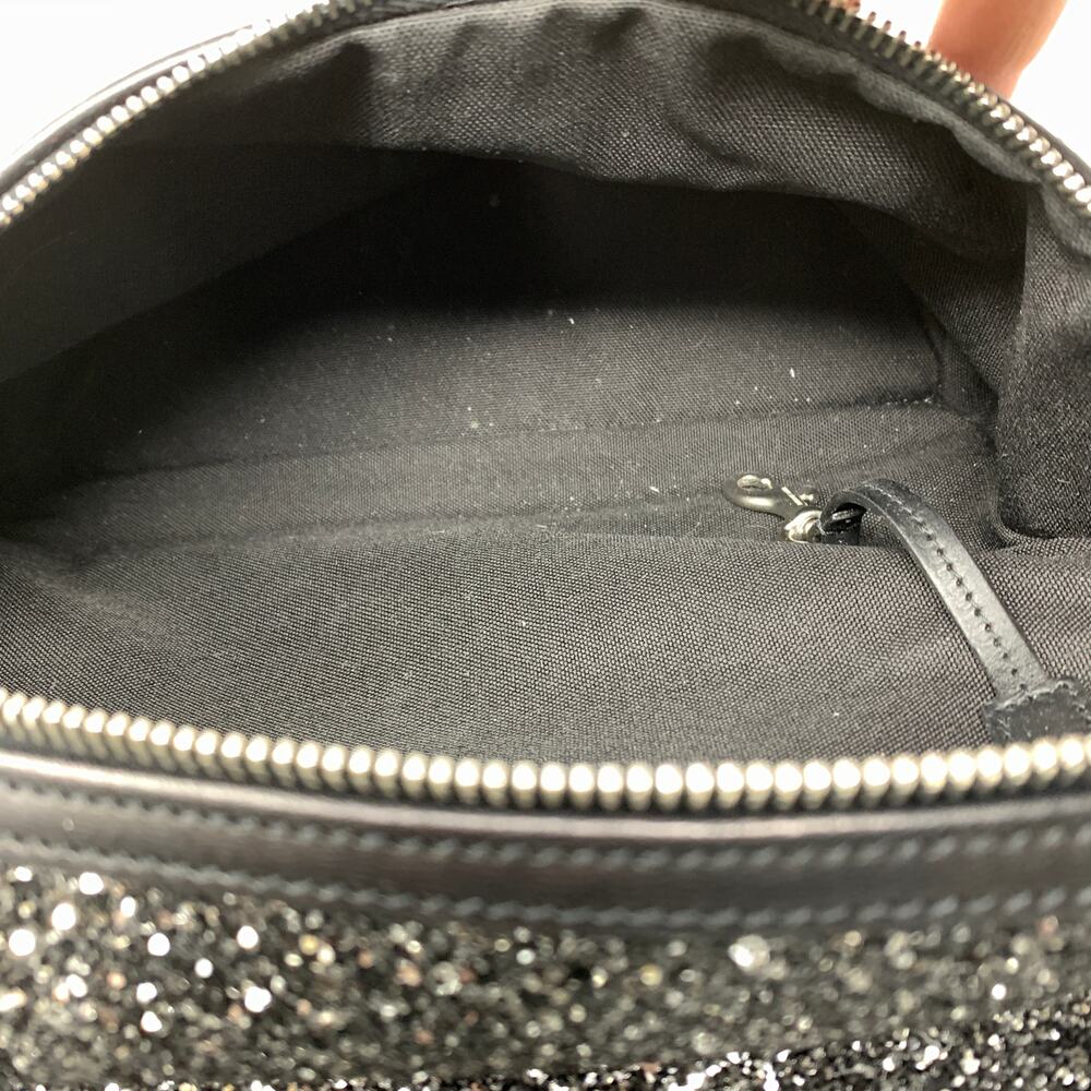 Saint Laurent City Glitter Backpack In Black Silver Multi Adjustable Straps - Picture 9 of 11
